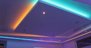 Натяжной потолок с подсветкой Куйбышев, цена от 2117 руб.