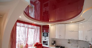 Натяжной потолок на кухню Куйбышев, цена от 6328 руб.